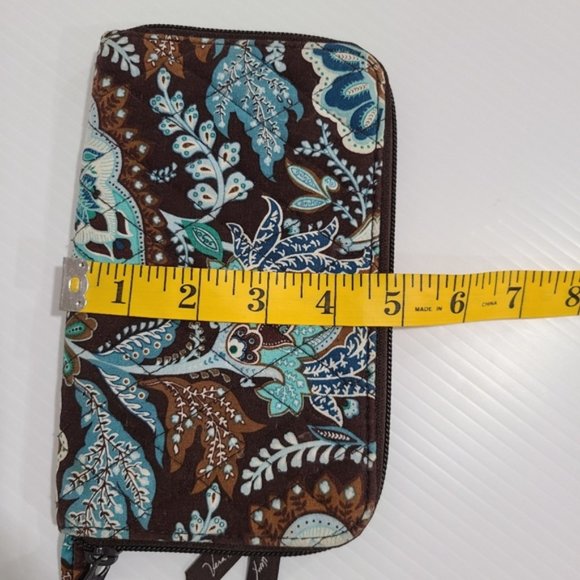 VERA BRADLEY Zip Around Wallet Java Blue Pattern NWOT - Picture 7 of 8